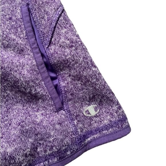 Womens Champion Purple Full Zip Long Sleeve Fleece Jacket - Picture 3 of 4